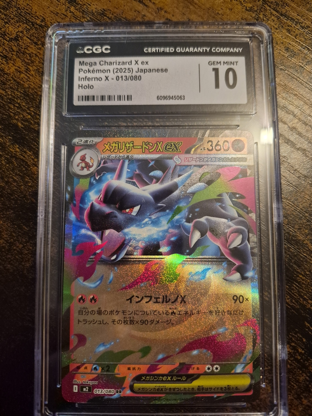 Mega Charizard X ex Japanese Holo Pokémon Card CGC Graded 10